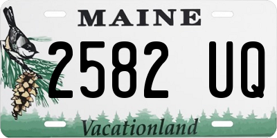 ME license plate 2582UQ