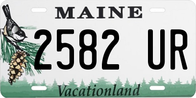 ME license plate 2582UR