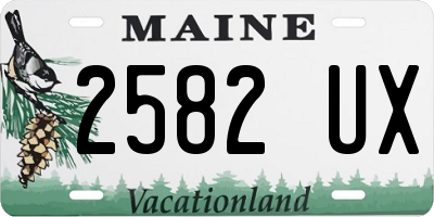 ME license plate 2582UX