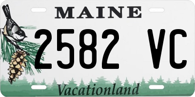 ME license plate 2582VC