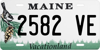ME license plate 2582VE