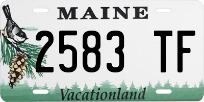 ME license plate 2583TF