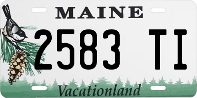 ME license plate 2583TI