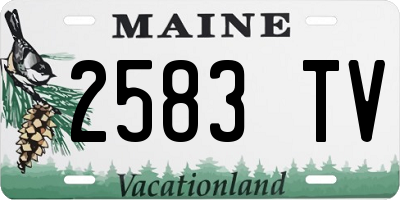ME license plate 2583TV