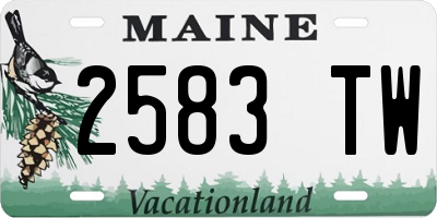 ME license plate 2583TW