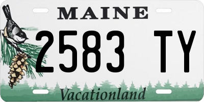ME license plate 2583TY