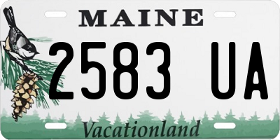 ME license plate 2583UA