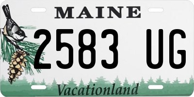ME license plate 2583UG