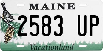 ME license plate 2583UP