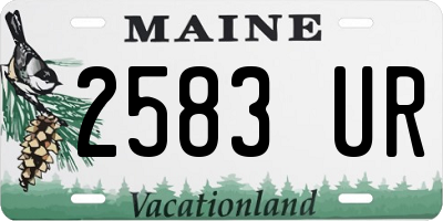 ME license plate 2583UR