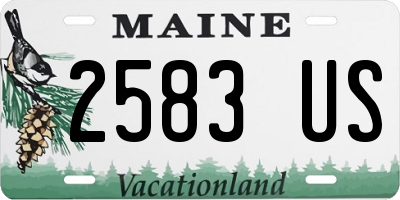 ME license plate 2583US