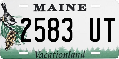 ME license plate 2583UT