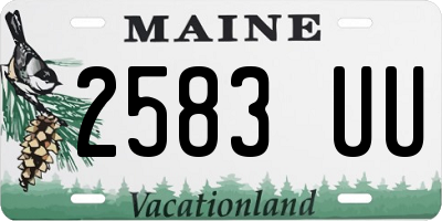 ME license plate 2583UU