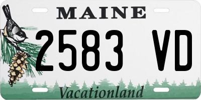 ME license plate 2583VD