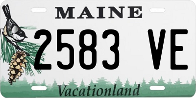 ME license plate 2583VE