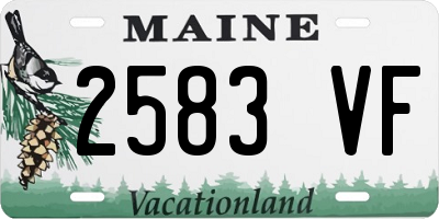 ME license plate 2583VF