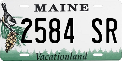 ME license plate 2584SR