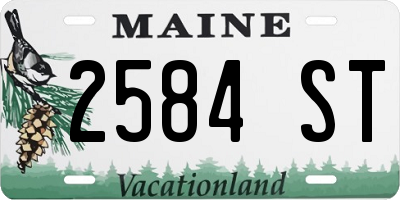 ME license plate 2584ST