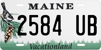 ME license plate 2584UB