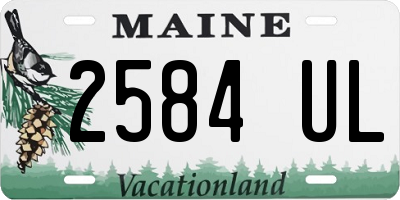 ME license plate 2584UL