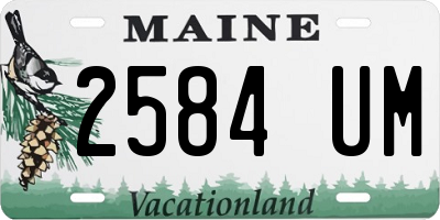 ME license plate 2584UM