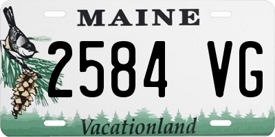 ME license plate 2584VG