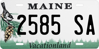 ME license plate 2585SA