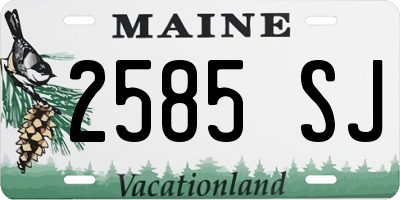 ME license plate 2585SJ