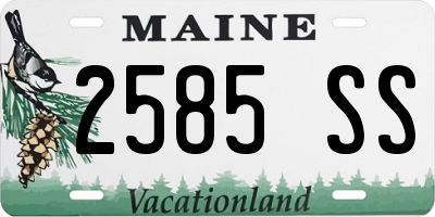 ME license plate 2585SS