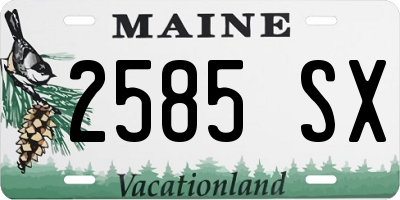 ME license plate 2585SX