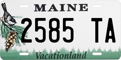 ME license plate 2585TA