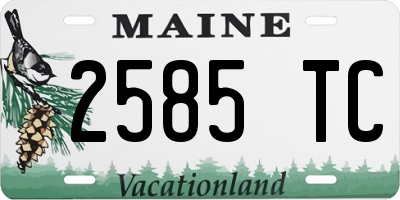 ME license plate 2585TC