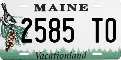 ME license plate 2585TO