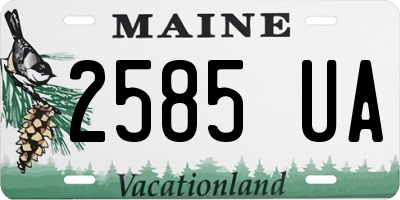 ME license plate 2585UA