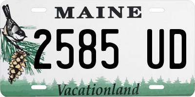 ME license plate 2585UD