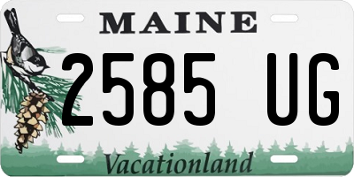 ME license plate 2585UG