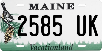 ME license plate 2585UK