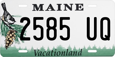 ME license plate 2585UQ