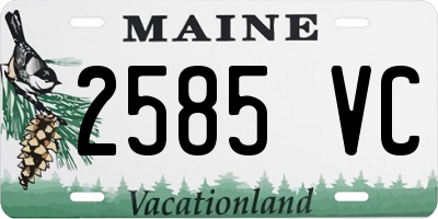 ME license plate 2585VC