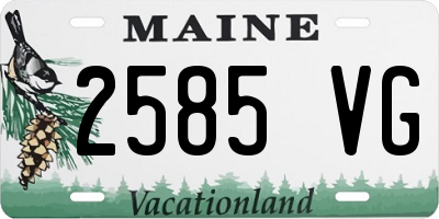 ME license plate 2585VG