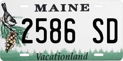ME license plate 2586SD