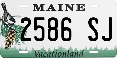 ME license plate 2586SJ