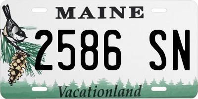 ME license plate 2586SN