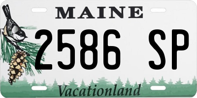 ME license plate 2586SP