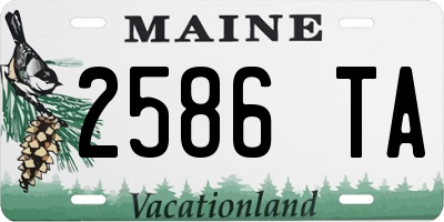 ME license plate 2586TA