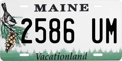 ME license plate 2586UM