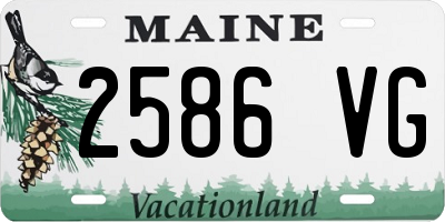 ME license plate 2586VG