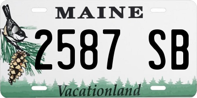 ME license plate 2587SB