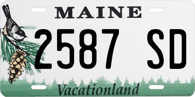 ME license plate 2587SD