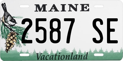 ME license plate 2587SE